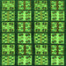 Square Machine Washable Abstract Green Modern Area Rugs, wshabs2995grn