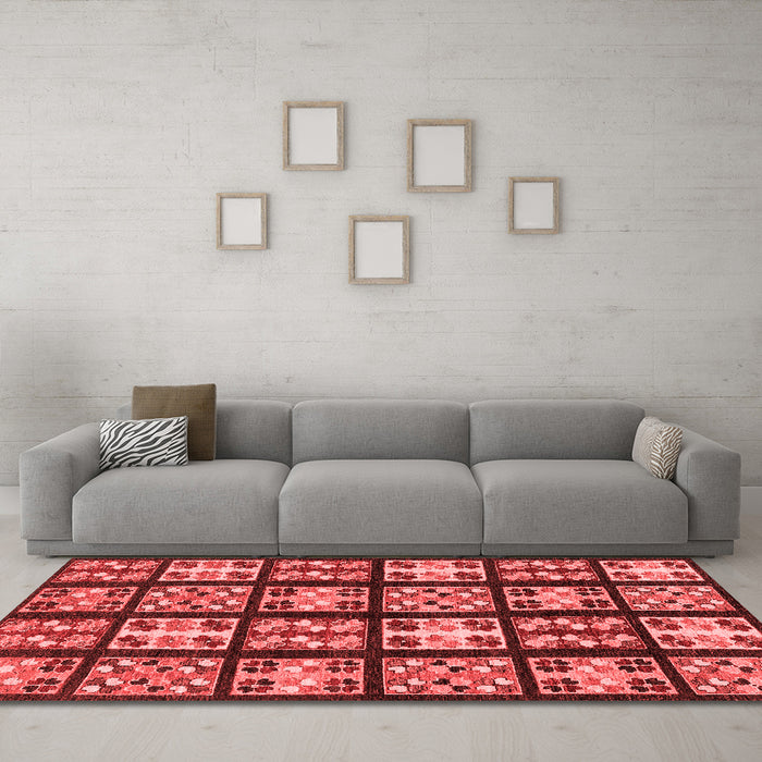Modern Red Washable Rugs