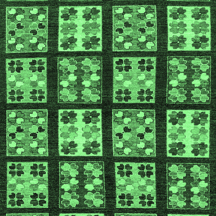 Machine Washable Abstract Emerald Green Modern Area Rugs, wshabs2995emgrn