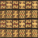 Square Machine Washable Abstract Brown Modern Rug, wshabs2995brn