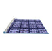 Sideview of Machine Washable Abstract Blue Modern Rug, wshabs2995blu