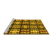 Sideview of Machine Washable Abstract Yellow Modern Rug, wshabs2995yw