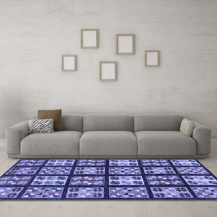 Machine Washable Abstract Blue Modern Rug in a Living Room, wshabs2995blu