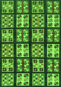 Abstract Green Modern Rug, abs2995grn