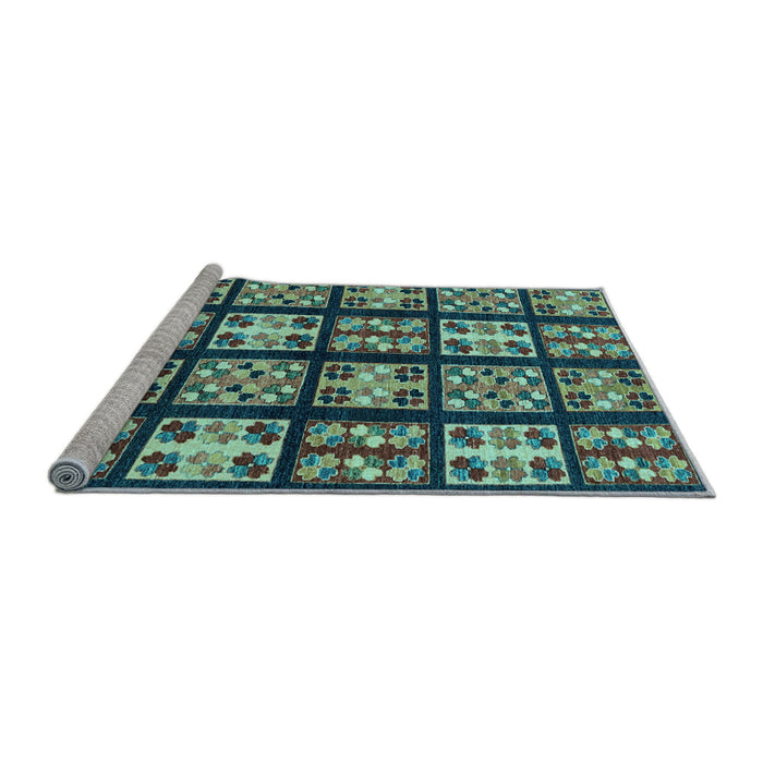 Sideview of Machine Washable Abstract Light Blue Modern Rug, wshabs2995lblu