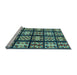 Sideview of Machine Washable Abstract Light Blue Modern Rug, wshabs2995lblu