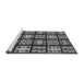 Sideview of Machine Washable Abstract Gray Modern Rug, wshabs2995gry