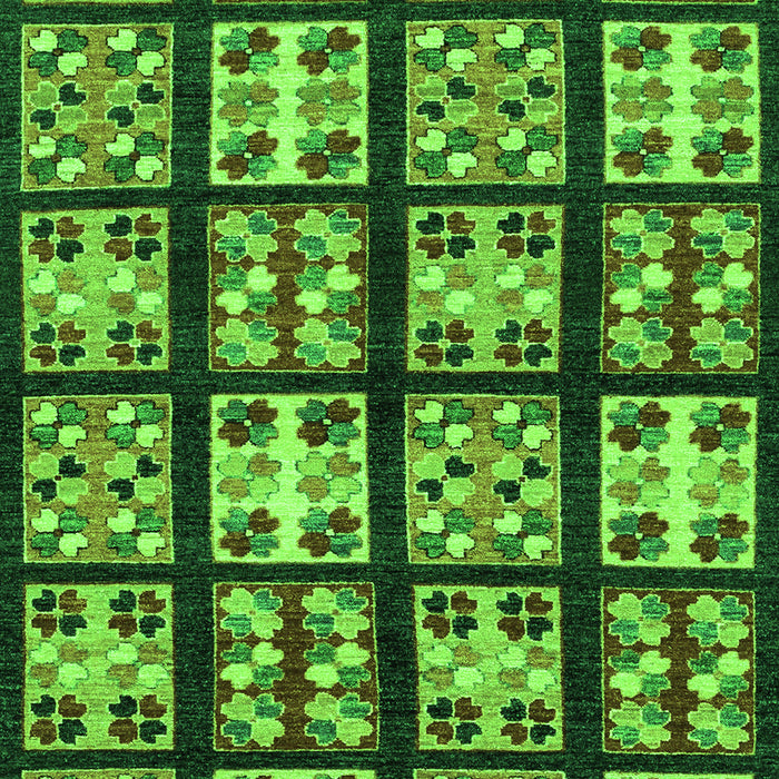 Machine Washable Abstract Green Modern Area Rugs, wshabs2995grn