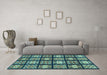 Machine Washable Abstract Light Blue Modern Rug in a Living Room, wshabs2995lblu