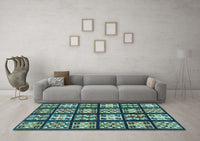 Machine Washable Abstract Light Blue Modern Rug, wshabs2995lblu