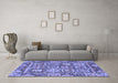 Machine Washable Abstract Blue Modern Rug in a Living Room, wshabs2996blu