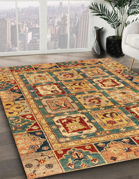 Abstract Gold Modern Rug, abs2996