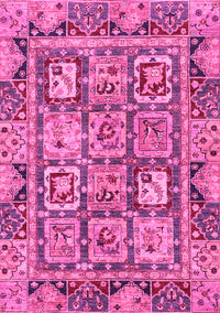 Abstract Pink Modern Rug, abs2996pnk