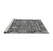 Sideview of Machine Washable Abstract Gray Modern Rug, wshabs2996gry