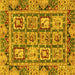 Square Abstract Yellow Modern Rug, abs2996yw