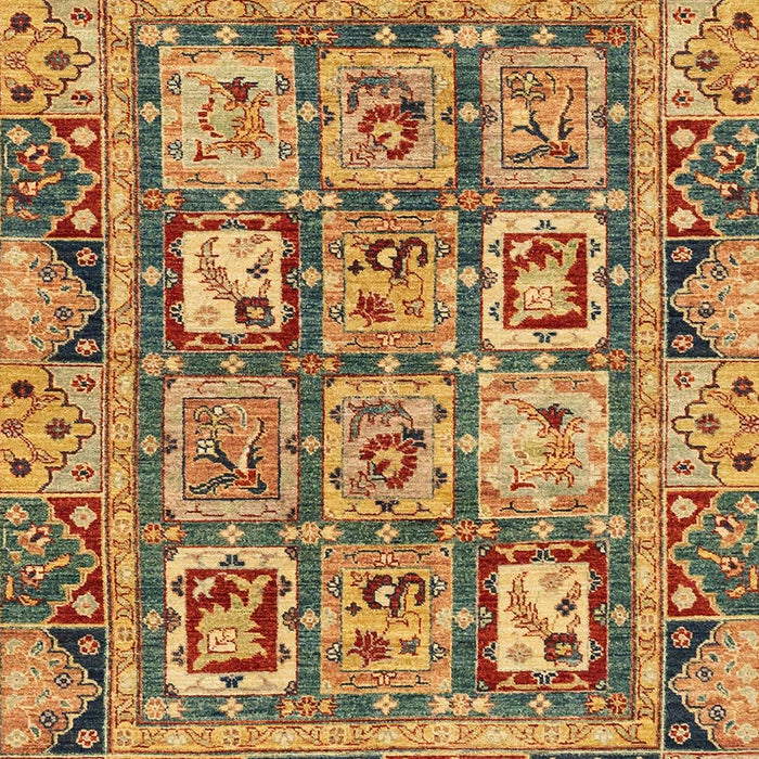 Machine Washable Abstract Gold Rug, wshabs2996