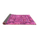 Sideview of Abstract Pink Modern Rug, abs2996pnk