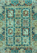 Abstract Light Blue Modern Rug, abs2996lblu