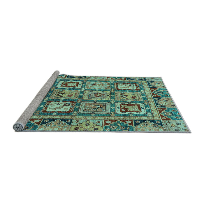 Sideview of Machine Washable Abstract Light Blue Modern Rug, wshabs2996lblu