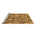 Sideview of Machine Washable Abstract Brown Modern Rug, wshabs2996brn