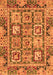 Machine Washable Abstract Orange Modern Area Rugs, wshabs2996org