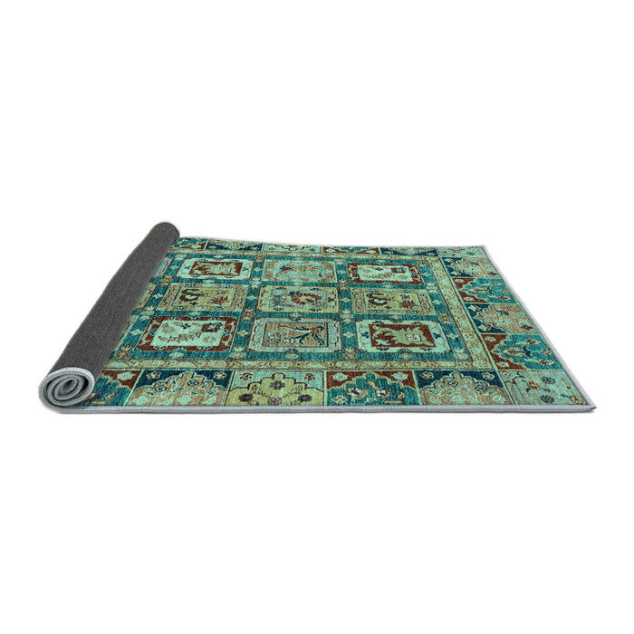 Sideview of Abstract Light Blue Modern Rug, abs2996lblu