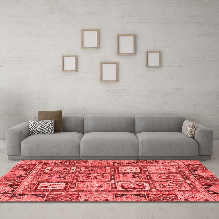 Modern Red Washable Rugs