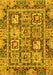 Abstract Yellow Modern Rug, abs2996yw