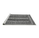 Sideview of Machine Washable Abstract Gray Modern Rug, wshabs2997gry