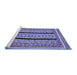 Sideview of Machine Washable Abstract Blue Modern Rug, wshabs2997blu