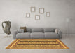 Machine Washable Abstract Brown Modern Rug in a Living Room,, wshabs2997brn