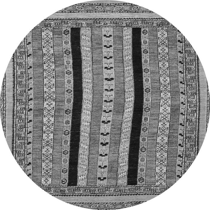 Round Abstract Gray Modern Rug, abs2997gry