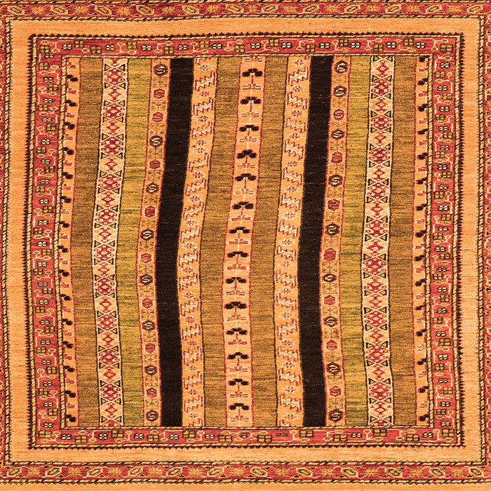 Square Abstract Orange Modern Rug, abs2997org