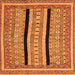 Square Abstract Orange Modern Rug, abs2997org