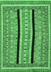 Abstract Emerald Green Modern Rug, abs2997emgrn