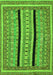 Machine Washable Abstract Green Modern Area Rugs, wshabs2997grn