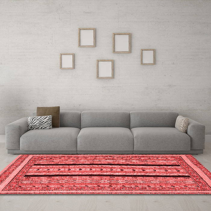 Modern Red Washable Rugs