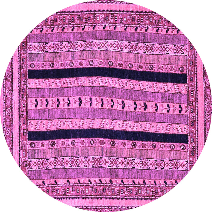 Round Machine Washable Abstract Purple Modern Area Rugs, wshabs2997pur