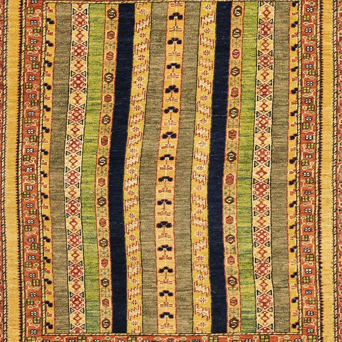 Machine Washable Abstract Yellow Rug, wshabs2997