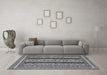 Machine Washable Abstract Gray Modern Rug in a Living Room,, wshabs2997gry