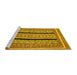 Sideview of Machine Washable Abstract Yellow Modern Rug, wshabs2997yw