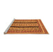 Sideview of Machine Washable Abstract Orange Modern Area Rugs, wshabs2997org