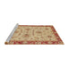 Sideview of Machine Washable Abstract Orange Rug, wshabs2998