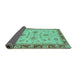 Sideview of Oriental Turquoise Traditional Rug, abs2998turq