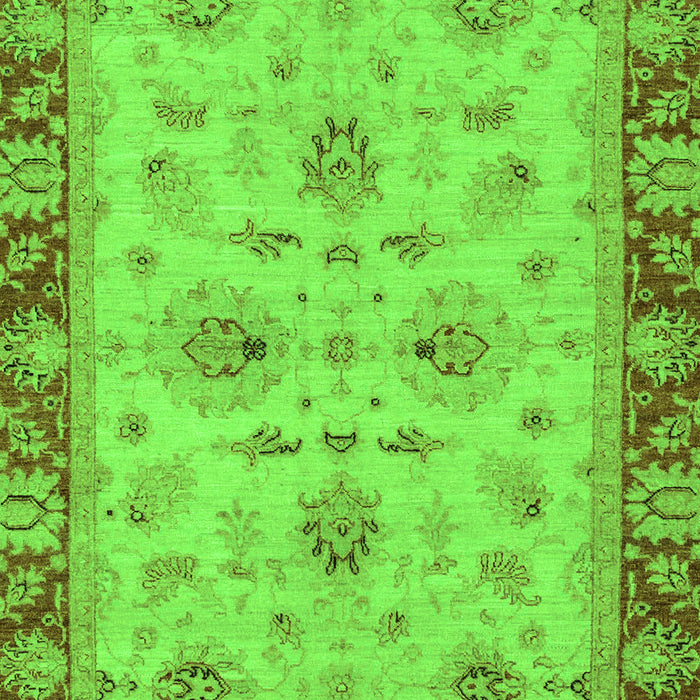 Machine Washable Oriental Green Traditional Area Rugs, wshabs2998grn