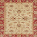 Square Abstract Orange Oriental Rug, abs2998