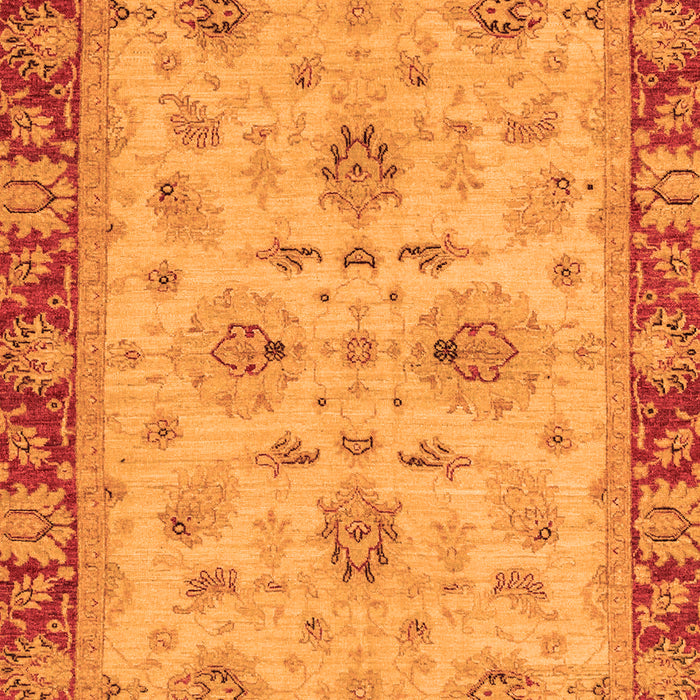 Machine Washable Oriental Orange Traditional Area Rugs, wshabs2998org