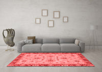 Machine Washable Oriental Red Traditional Rug, wshabs2998red