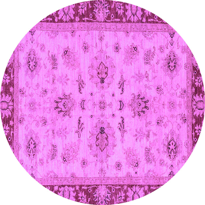 Round Oriental Purple Traditional Rug, abs2998pur