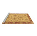 Sideview of Machine Washable Oriental Brown Traditional Rug, wshabs2998brn